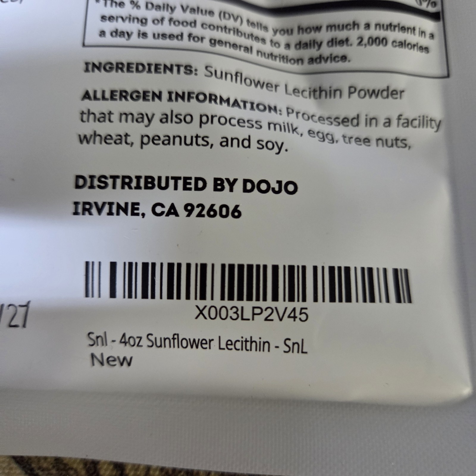 LOT – 3 BAGS Kate Naturals Sunflower Lecithin Powder – Bread Gummies Cooking 4oz