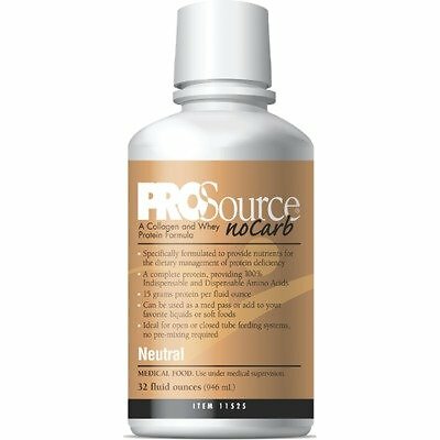 ProSource NoCarb Protein Supplement, Unflavored 32 oz. Bottle Concentrate,