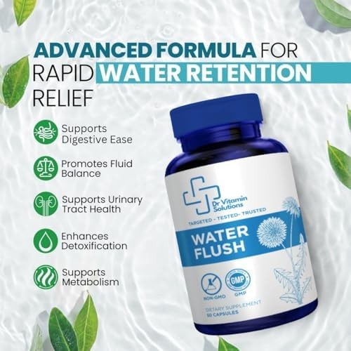 Diuretic Water Pills – Water Flush – Bloating Relief for Women & Men, Swellin…