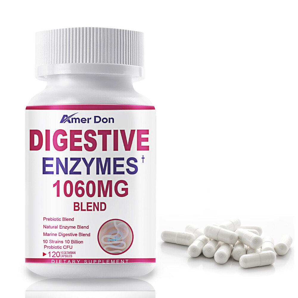 Digestive Enzymes Prebiotic & Probiotics Gas, Constipation & Bloating Relief 120