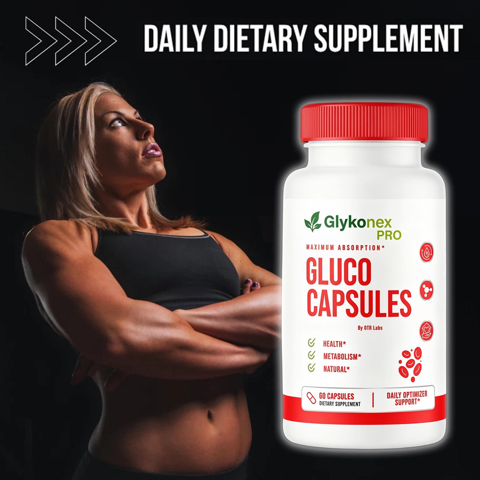2 X GlykoNex Gluco Capsules Blood Health Support Dietary Supplement 60 Capsules