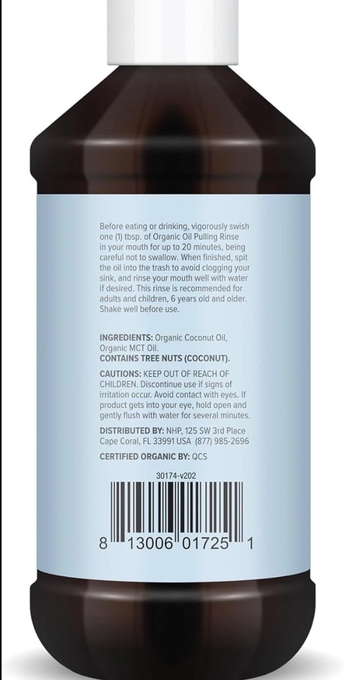 Ola Botanicals Oil Pulling Rinse (8.12 Oz) USDA Certified Organic Rinse Mouth