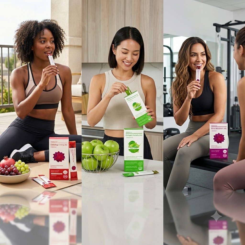 Foodology Korean Jelly Sticks Set of 3 Flavors Garcinia Collagen Diet Supplement