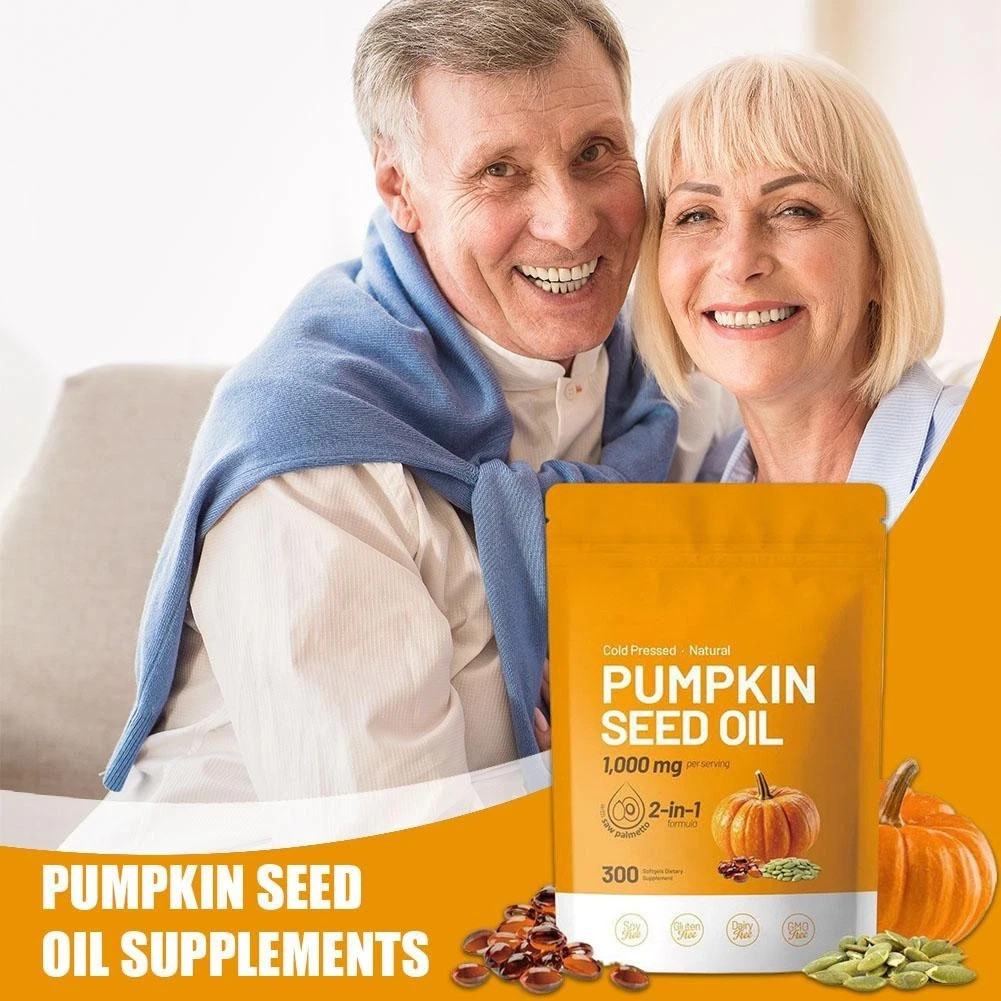 Pumpkin Seed Oil Saw Palmetto 3000 mg – Bladder Health, Immune Support 300 Pills