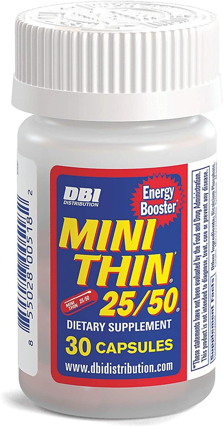 6-30ct BOTTLES MINI THIN 25/50 EF ENERGY BOOSTER ( 180 ) PILLS