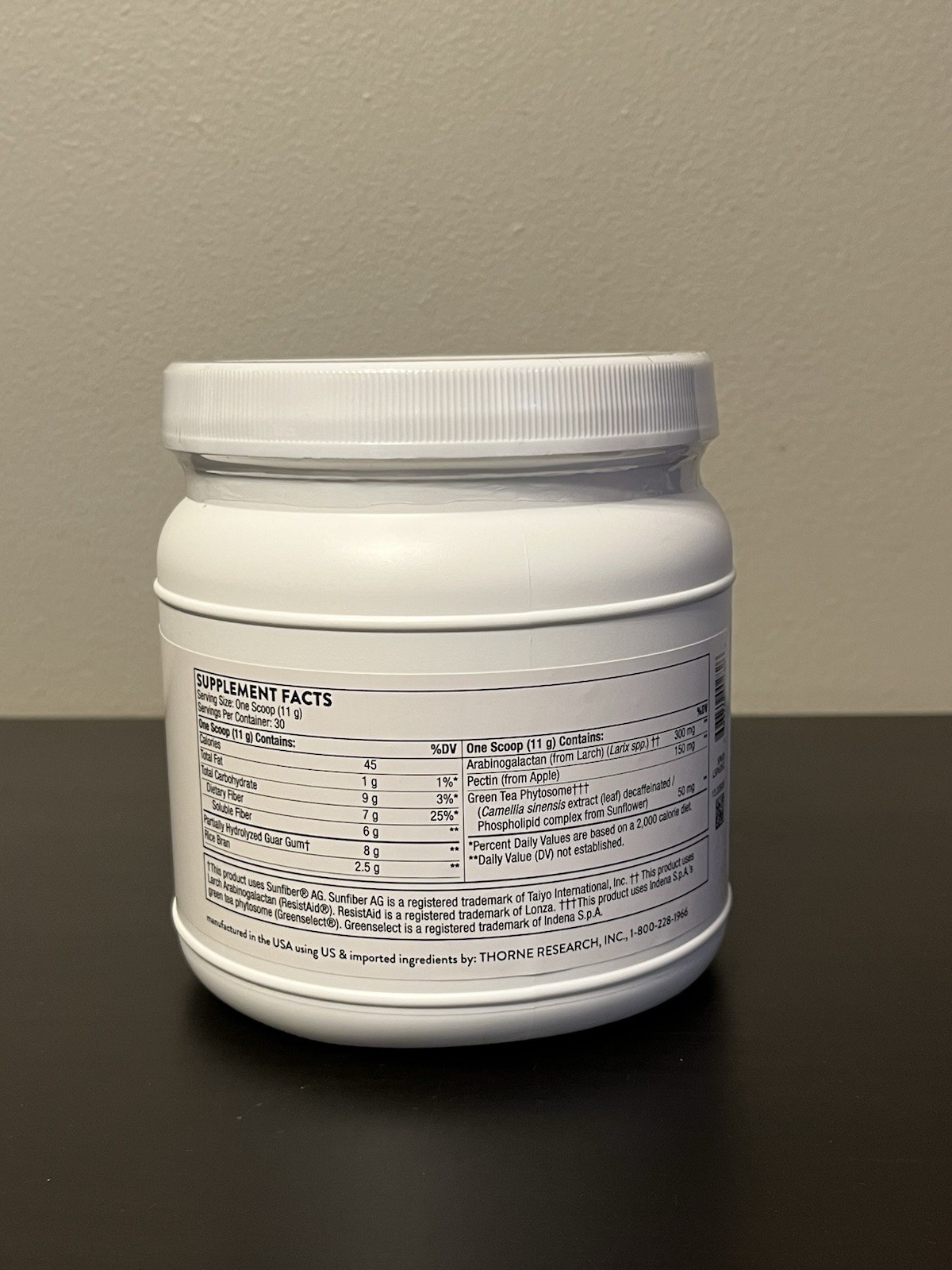 THORNE – FiberMend – Prebiotic Fiber Powder for Regularity exp 12/2027