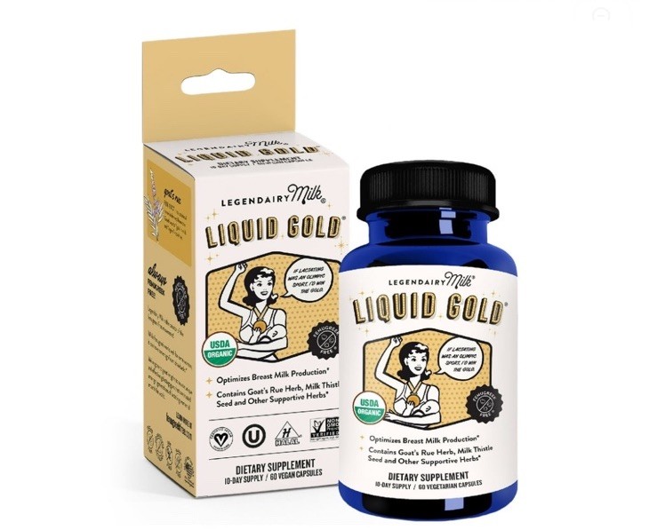Legendairy Milk Pump Princess + Liquid Gold Vegan Capsules 60 USDA Organic