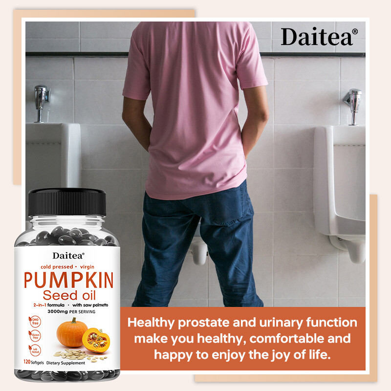 Pumpkin Seed Oil, 3,000 mg, 2-in-1 With Saw Palmetto 30 To 120 Caps