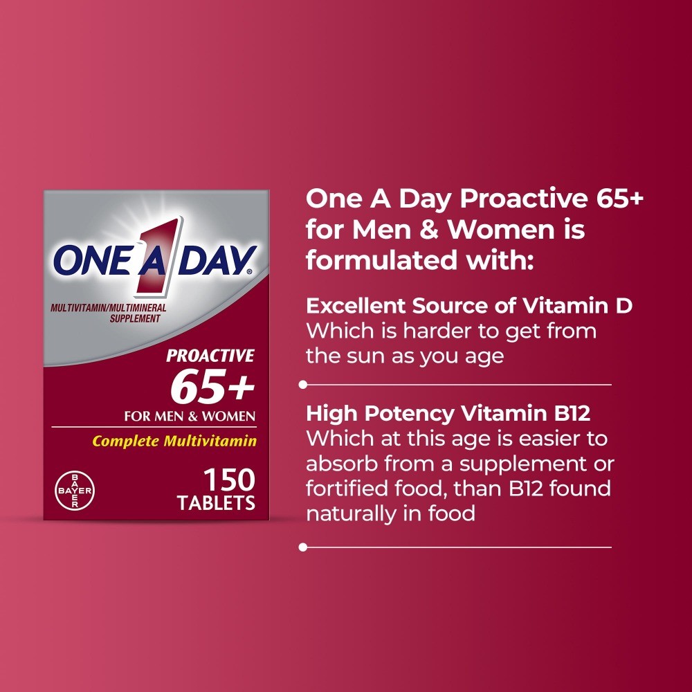65+ Multivitamin Tablets for Men and Women, 150ct
