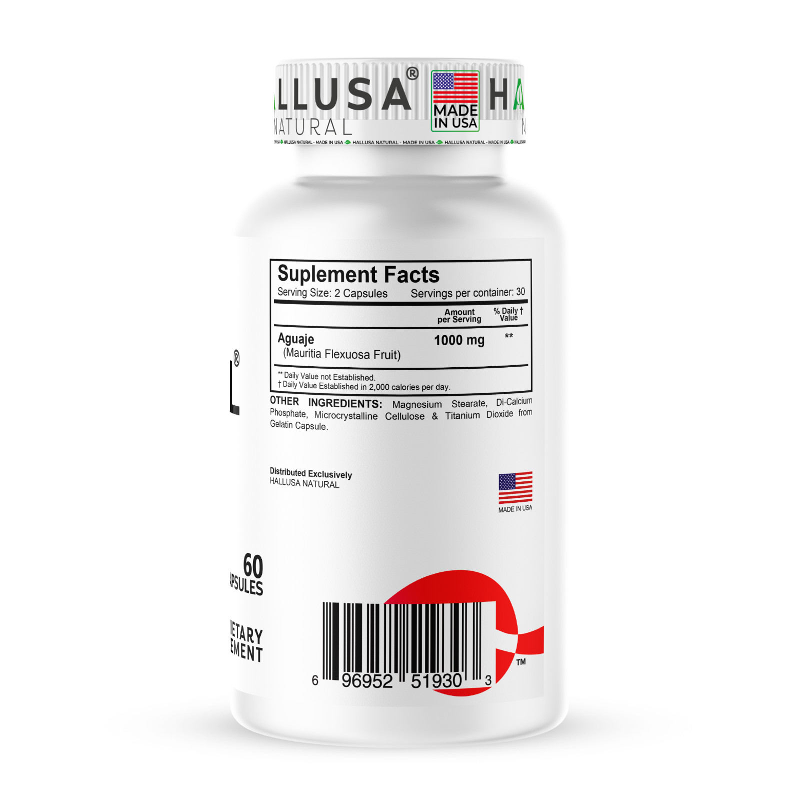 HALLADY 1000 mg – Aguaje Curves – Premium supplement for women 60 CAP