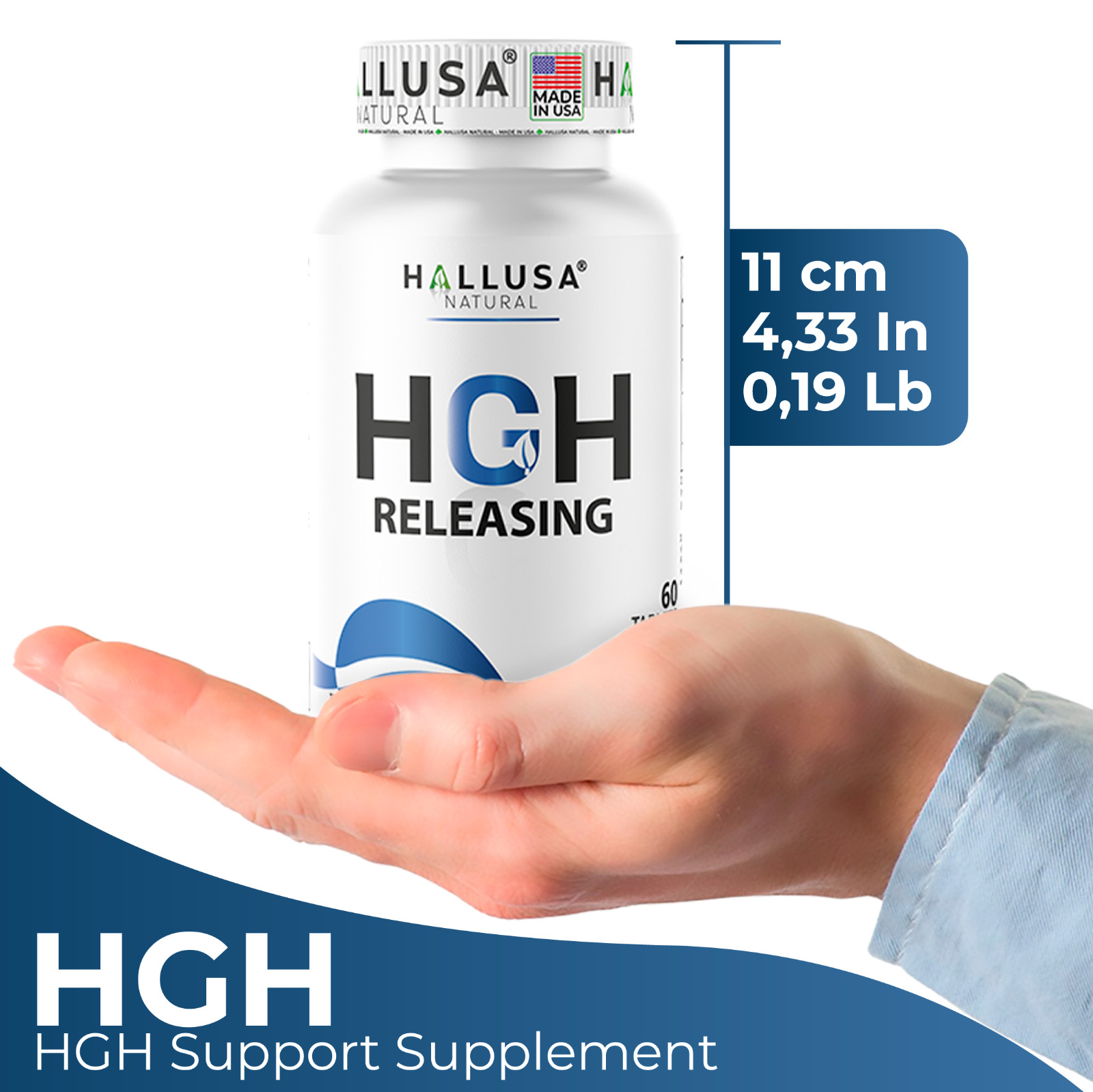 HGHBooster – Natural Growth Support – Energy & Performance – 60 Tablets