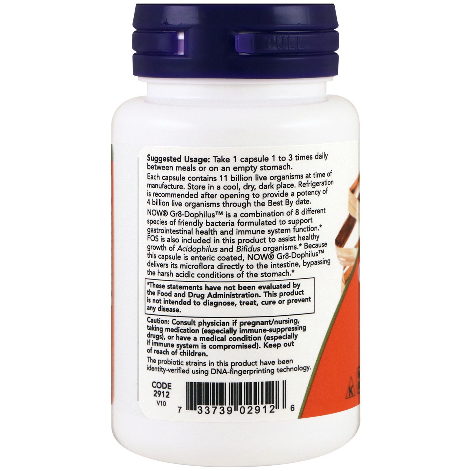 Now Foods Gr8-Dophilus 60 Veg Capsules GMP Quality Assured, Kosher