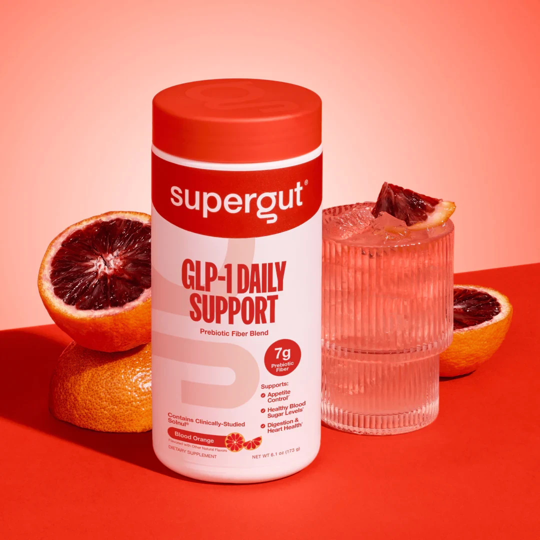 Supergut Daily Support Prebiotic Fiber Powder Blend – Blood Orange 6.1 oz