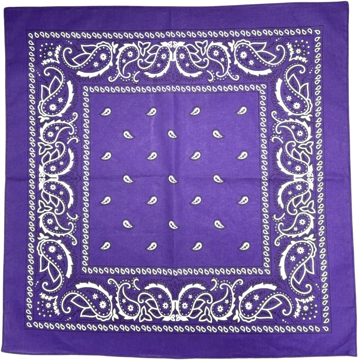 Extra Large Bandana 27” X 27” 100% Cotton for Men & Women Paisley Handkerchief H