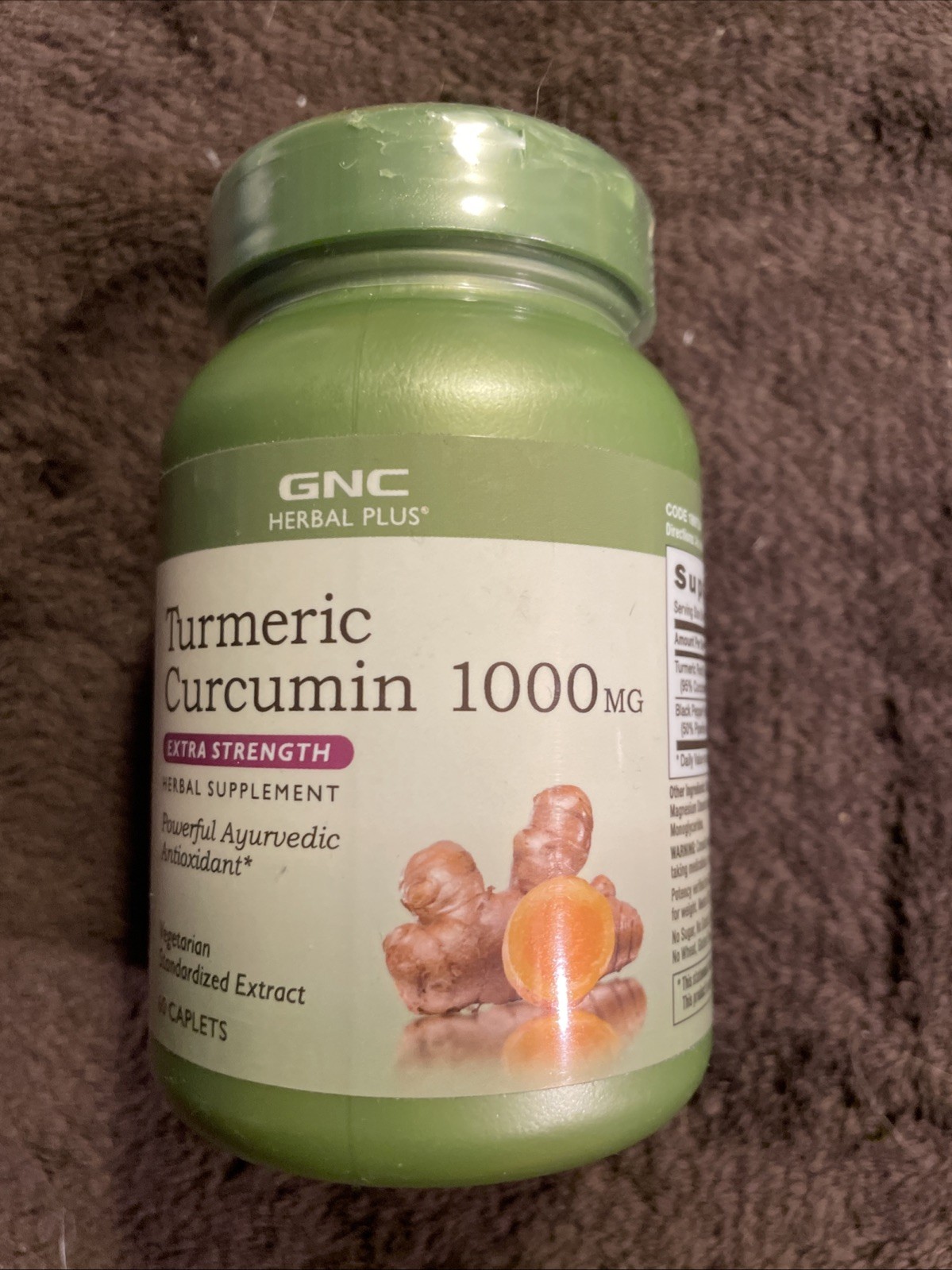 Turmeric Curcumin 1000mg Extra Strength – 60 Caplets Exp 10/2025