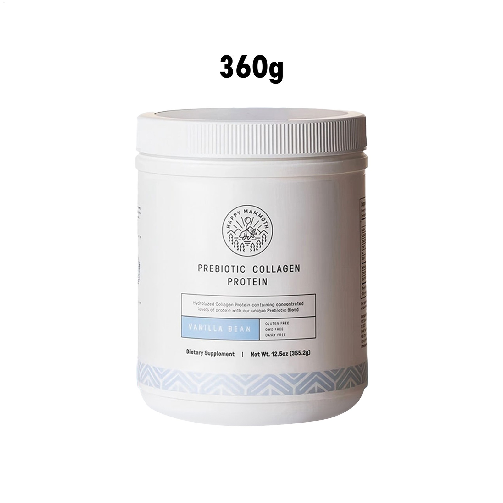 Mammoth Happy Prebiotic Collagen Protein Vanilla Bean 360g FREE Shipping
