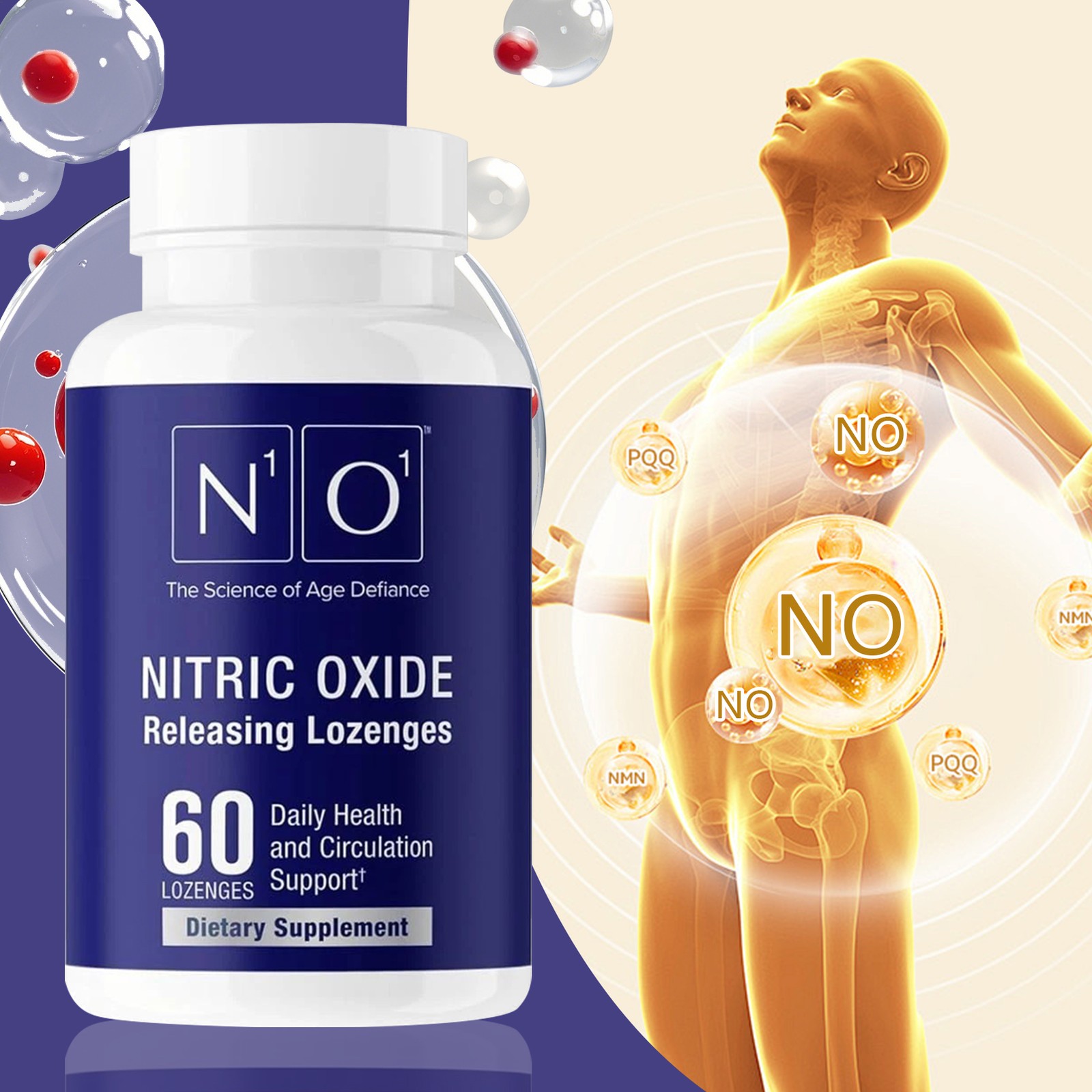 N1O1 Oxide Lozenges 60ct Supplement For Heart Health Circulation Nitric US