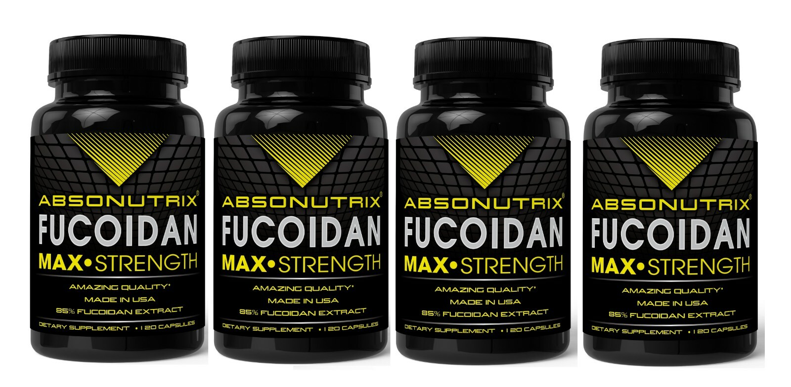 4 Absonutrix Fucoidan Atlantic Brown Seaweed 500 mg antioxidant 120 veg capsules