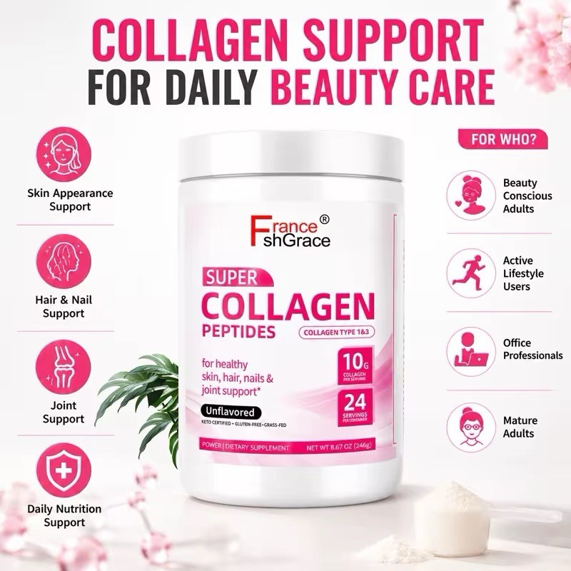 Super Collagen Peptides Type I & III Unflavored Grass Fed 246g✨💖