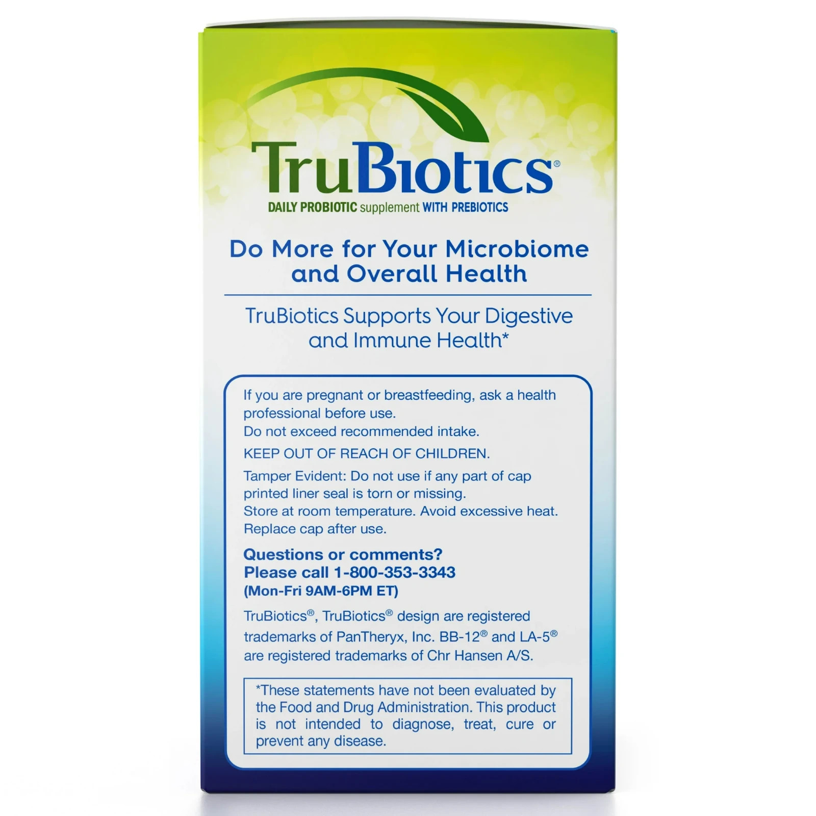 3~TruBiotics DIGESTIVE & IMMUNE HEALTH Daily Probiotic 30ea exp 09/27 NEW/SEALED