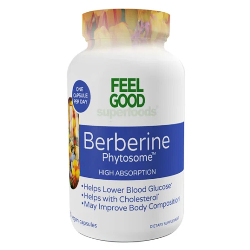 Feel Good Superfoods Berberine Phytosome High Absorption 120 Capsules Exp: 11/28