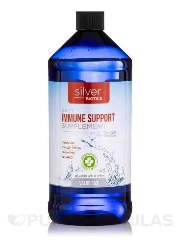 American Biotech Labs Silver Biotics Your Daily Immune System Support 32 fl.oz