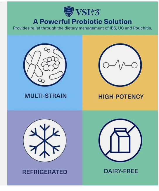 VSL#3 112.5B Capsules High-Potency 60 Gut CFUs Probiotics Support Formula