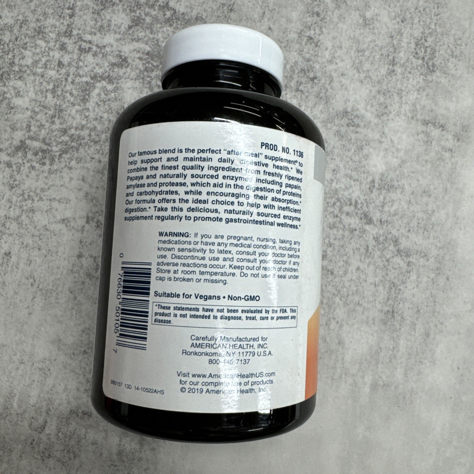 AMERICAN HEALTH Chewable Original Papaya Enzyme Exp.01/2026