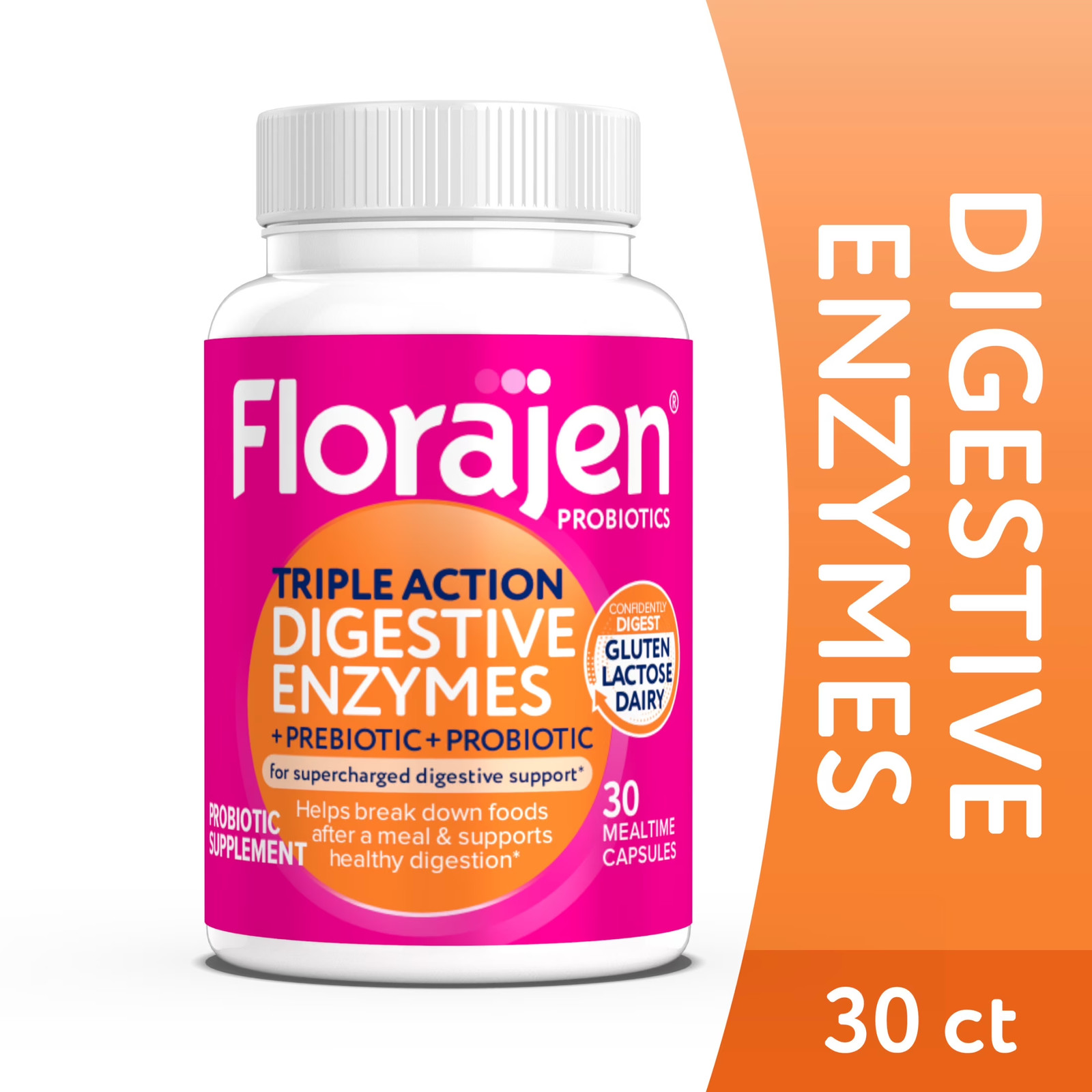 Digestive Enzymes with Probiotics & Prebiotics, 30Ct – Gut Relief
