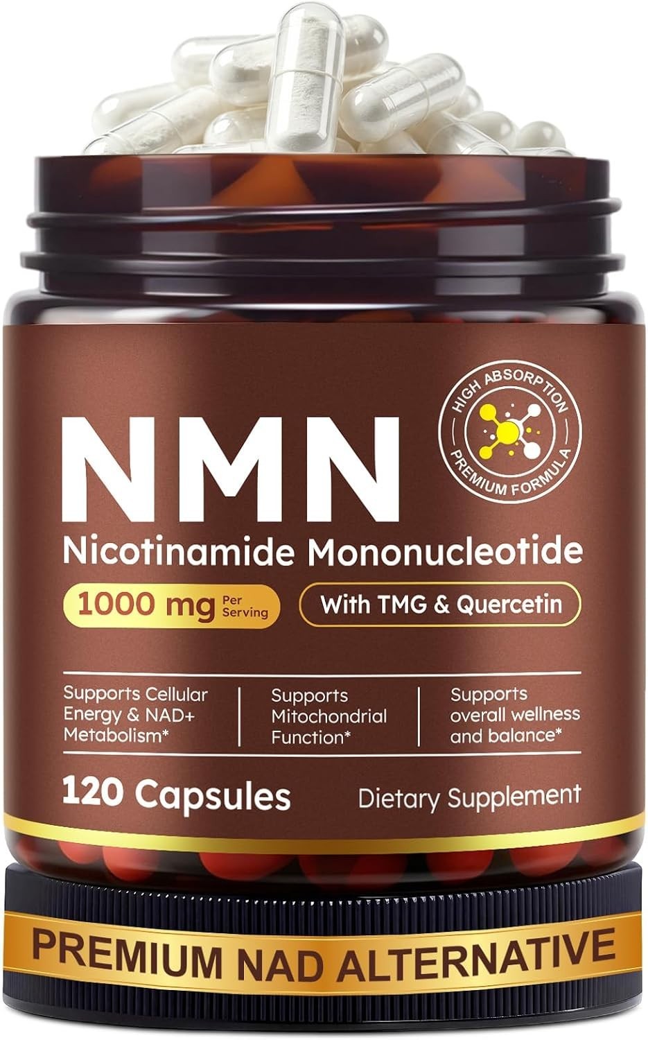 NMN Supplement, NMN Complex- 120 Veggie Capsules | High Purity NAD+ Precursor wi