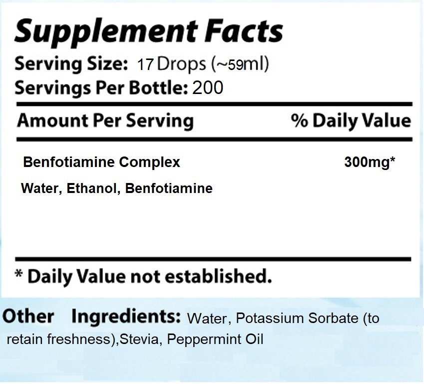 Absonutrix Benfotiamine Complex 300mg Heart and overall body health 4 fl oz USA