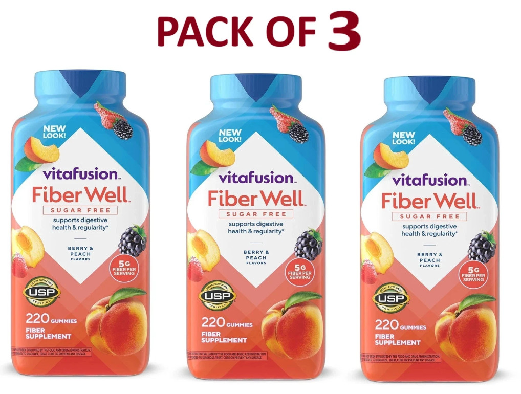 3 PACK – Vitafusion Fiber Well Gummies (220 ct.) {Total 660 Gummies} FAST SHIP