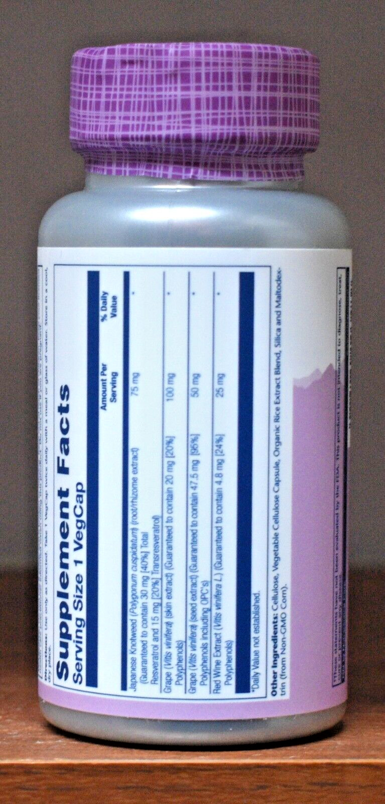 Solaray Resveratrol 75 mg 60 Capsules VegCaps Total Vital Extracts 75mg