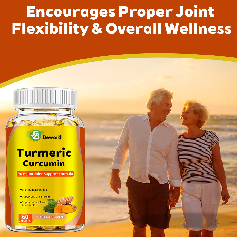 Turmeric Curcumin with Ginger Black Pepper 60ct Joint Pain Max Strength