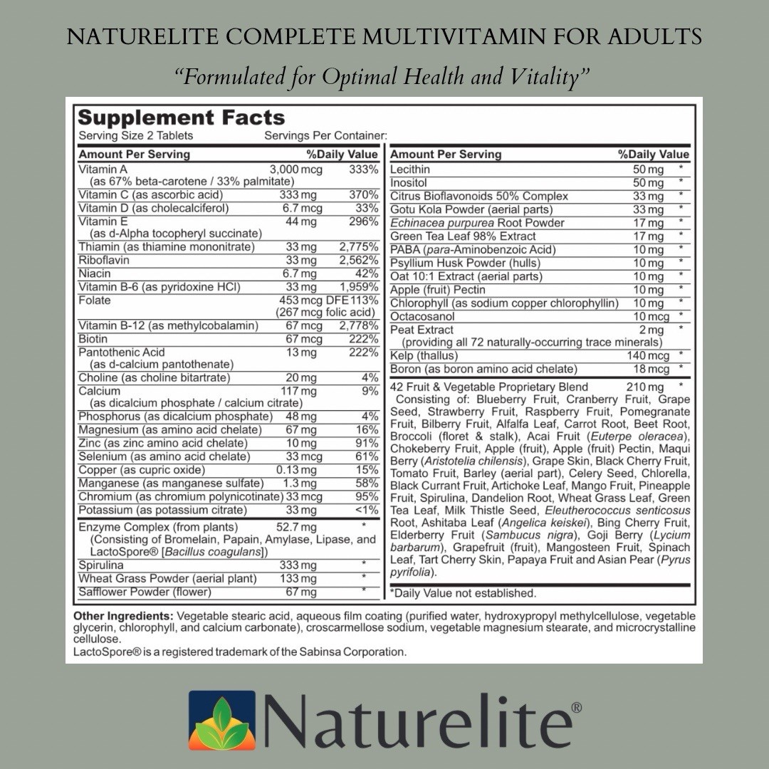 Ultimate Multivitamin Multimineral Superfood 42 Fruit and Vegetables For Adults