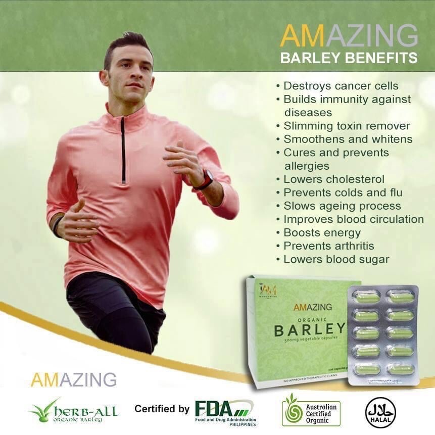 3 Boxes Barley Capsules-FREE SHIPPING, FACTORY SEALED)new Packaging