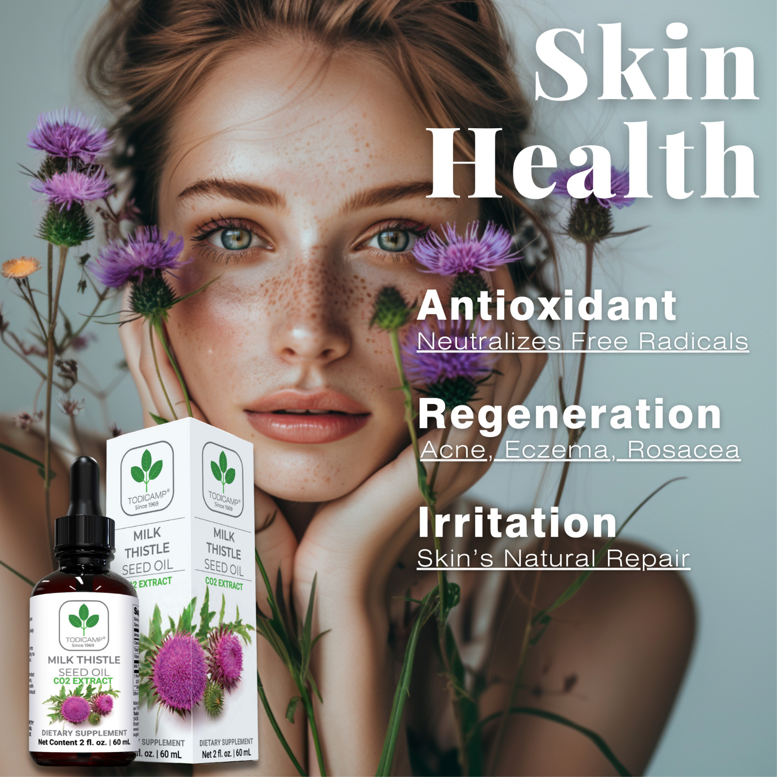 Organic Milk Thistle Seed Oil by TODIC – 100% Cold Pressed Milk Thistle Oil