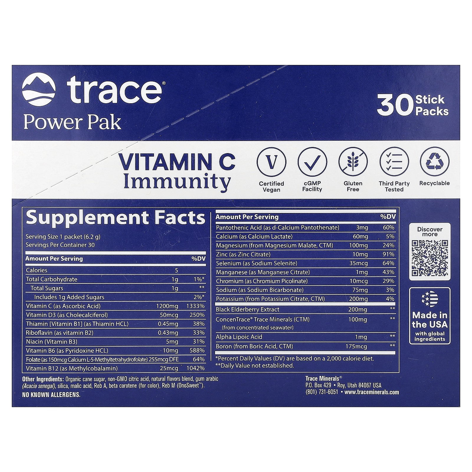 Power Pak, Vitamin C Immunity, Orange Pineapple, 30 Stick Packs, 0.22 oz (6.2 g)