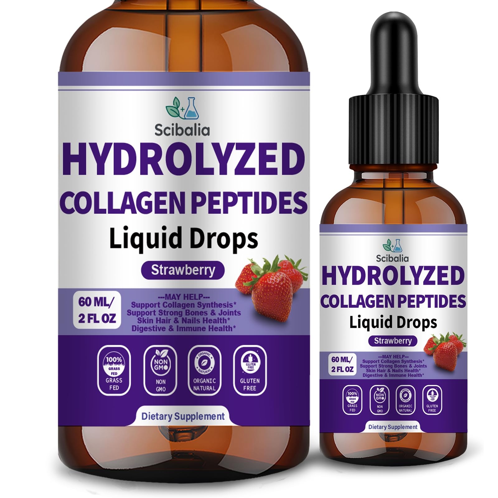 Multi Collagen Peptides Liquid Drop w. Types I II III V X 2 Fl Oz (Pack of 1)