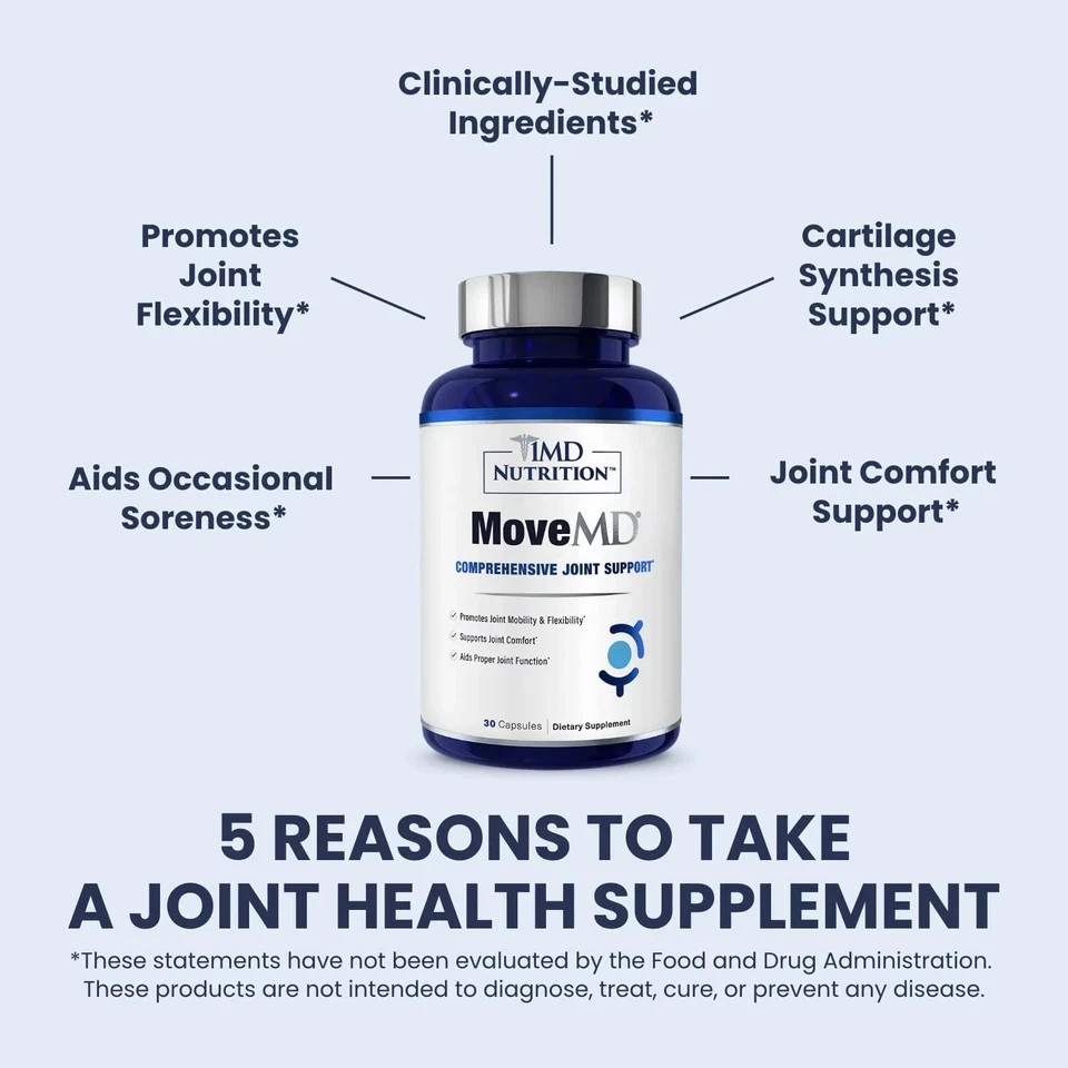 1MD Nutrition MoveMD – Health Supplement for Joint 30 Count (Pack of 1)