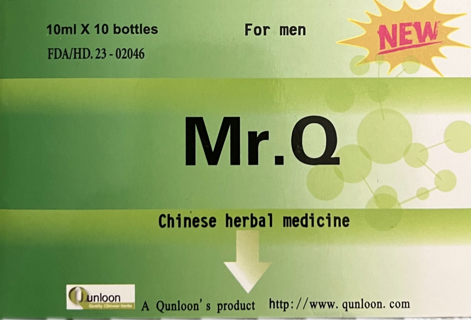 Mr.Q Chinese Herbal Liquid for Men 10ml x 10 Bottles Popular Ghana Supplement