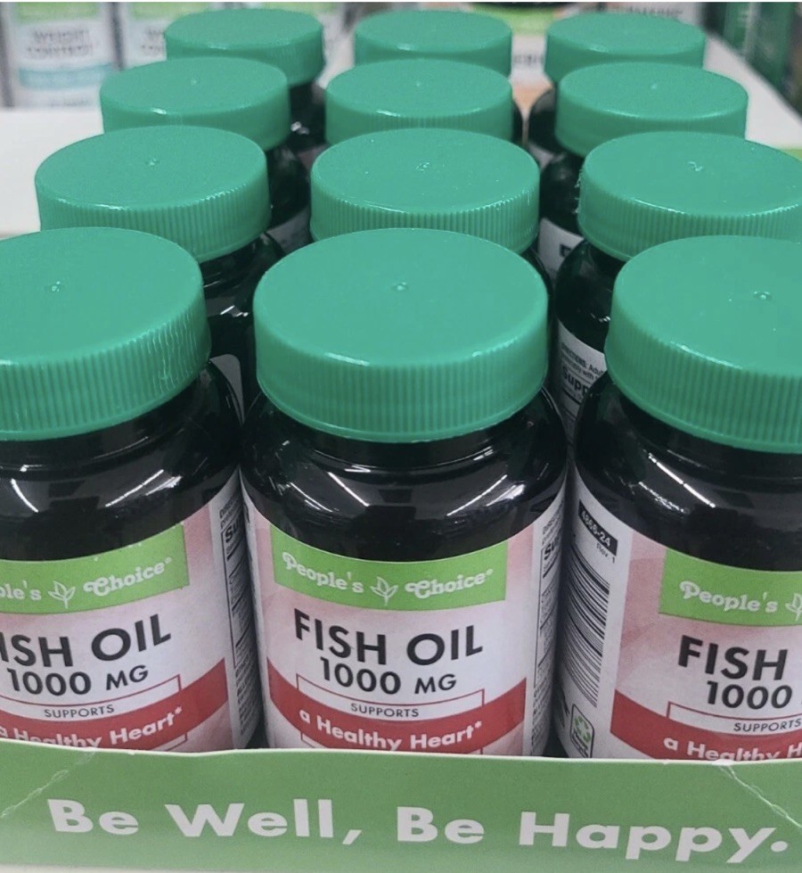 6 Bottles/ 18ct People’s Choice Fish Oil Omega 3 Softgels 1000 MG 07/2028