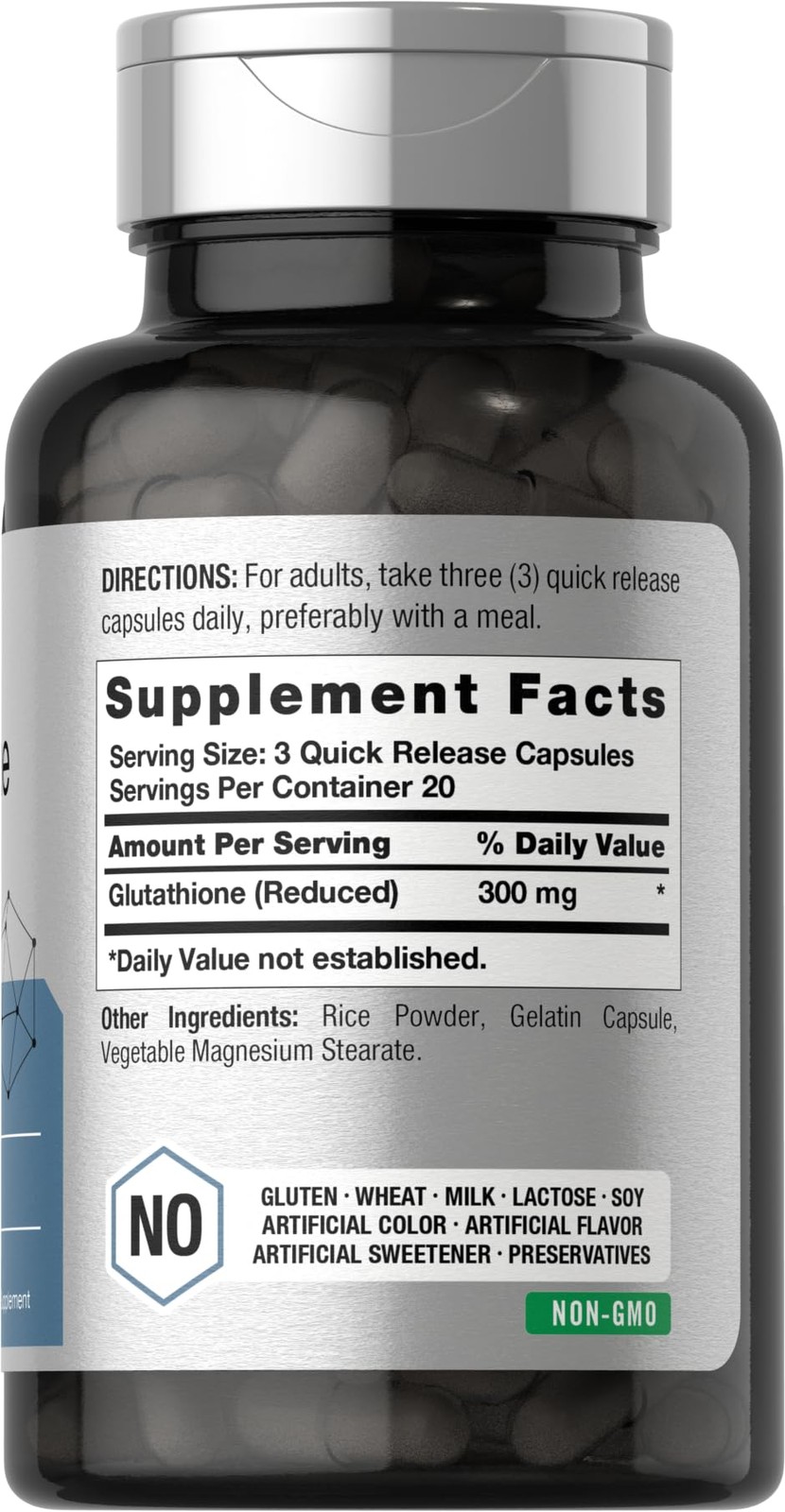 Horbaach Glutathione Supplement | 300mg | 60 Capsules | 60 Count (Pack of 1)