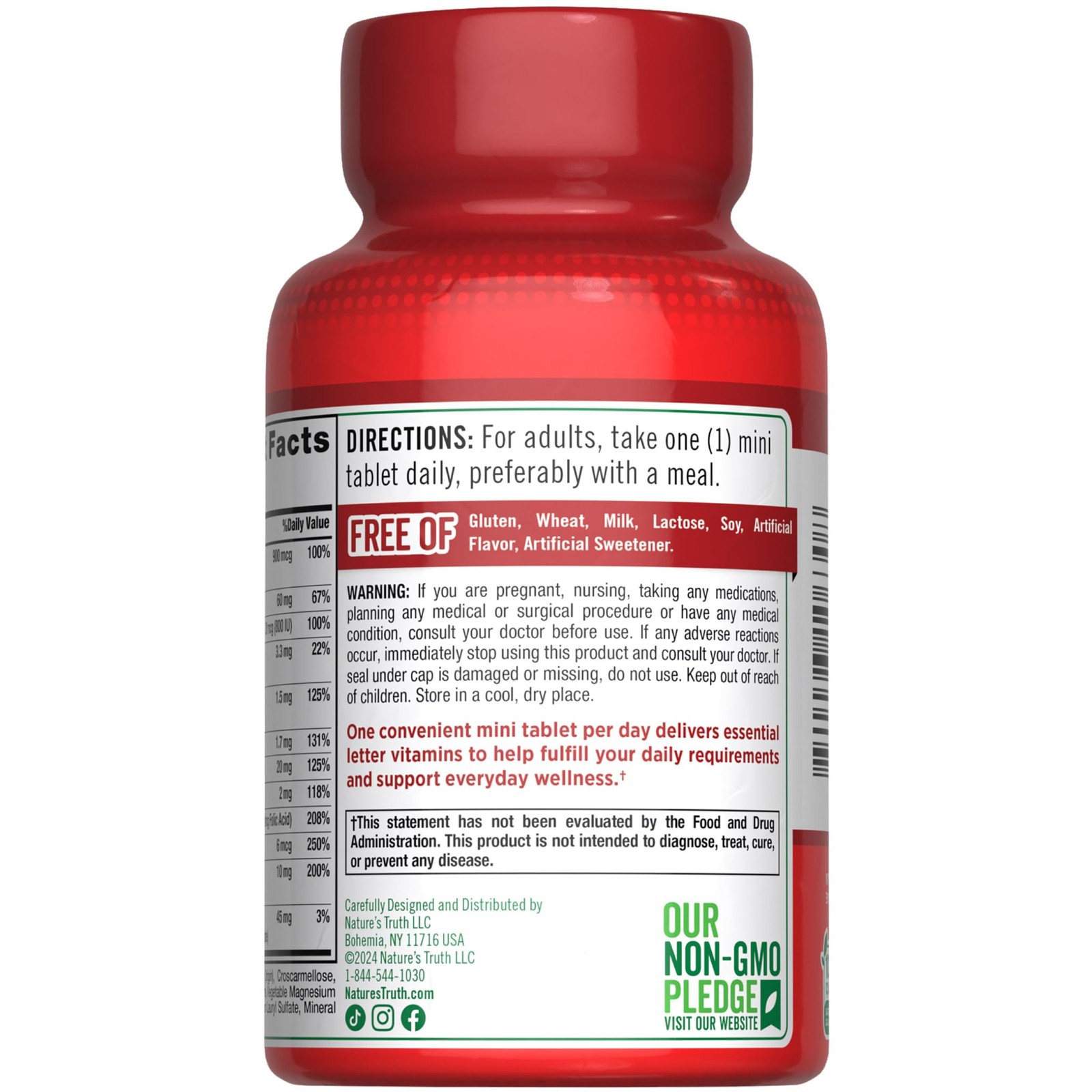 Nature’s Truth High Potency Daily Multivitamin 365 Mini Tablets Non GMO
