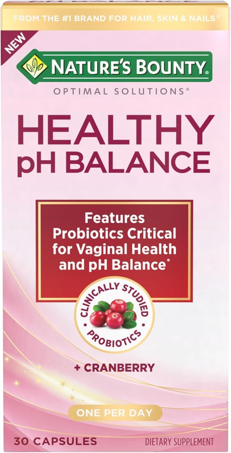 Natures Bounty Optimal Solutions HAIR pH BALANCE 30 capsules Cranberry 01/2026