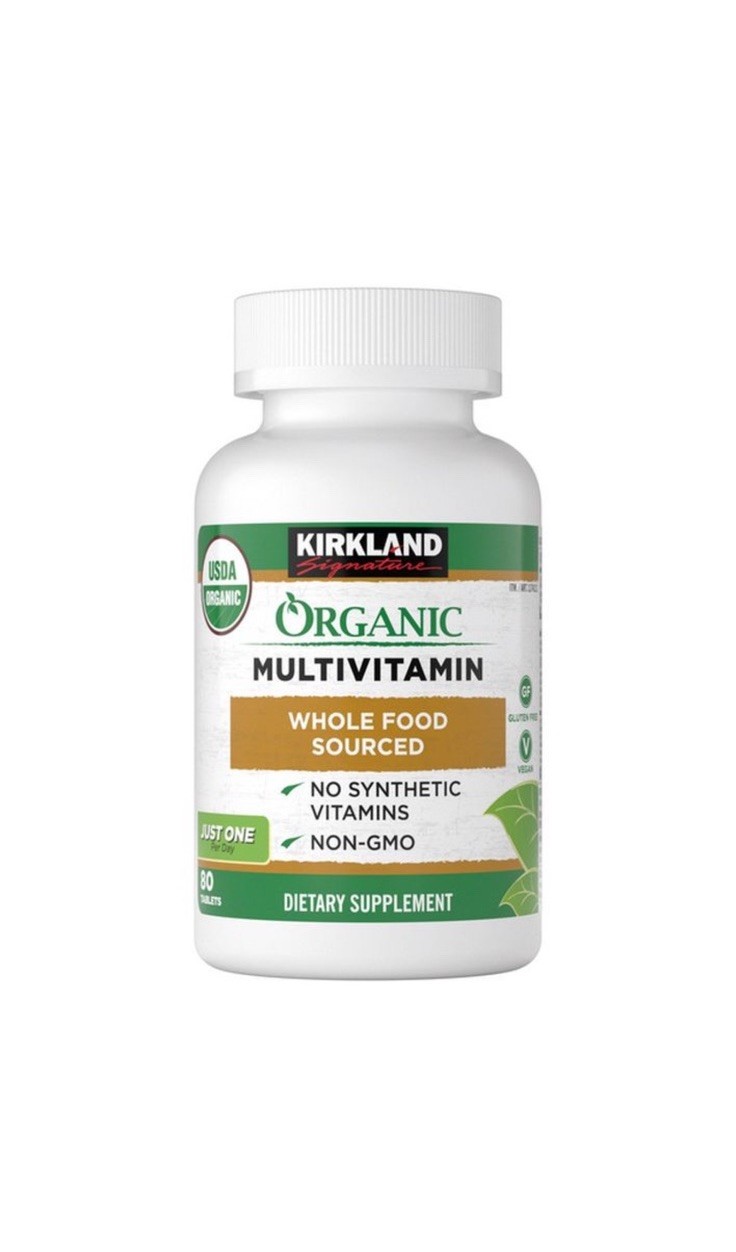 Kirkland Signature USDA Organic Multivitamin, 80 Coated Tablet