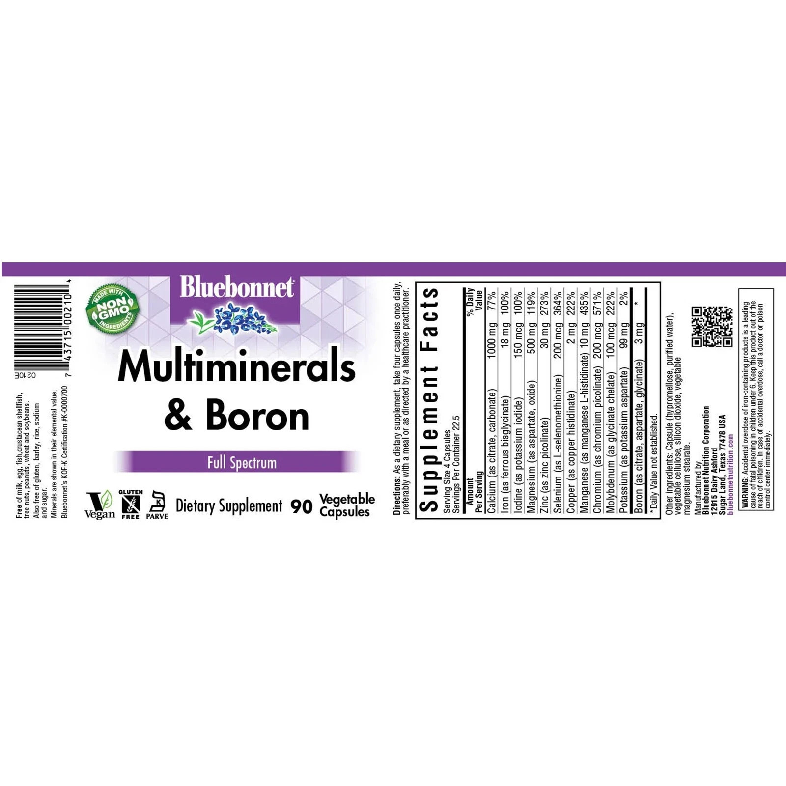 Multi Minerals & Boron with Iron 90 Veg Capsules