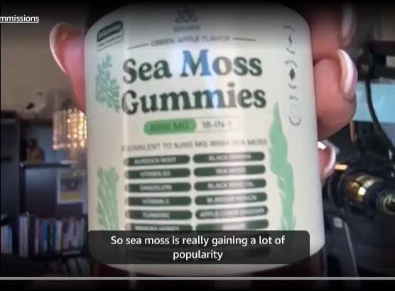 Quality – High 16 in 1 Organic Sea Moss Gummy | Irishmoss Extract 6000Mg | Green