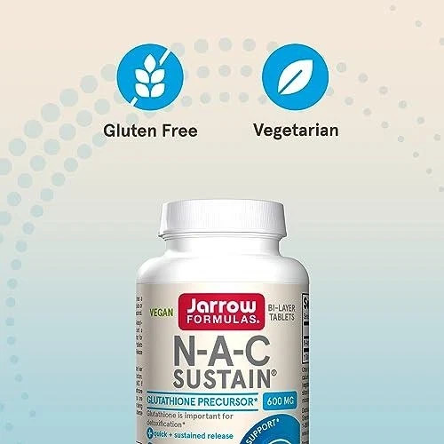 Jarrow Formulas N-A-C Sustain 600 mg, Dietary Supplement, Amino Acid Support for