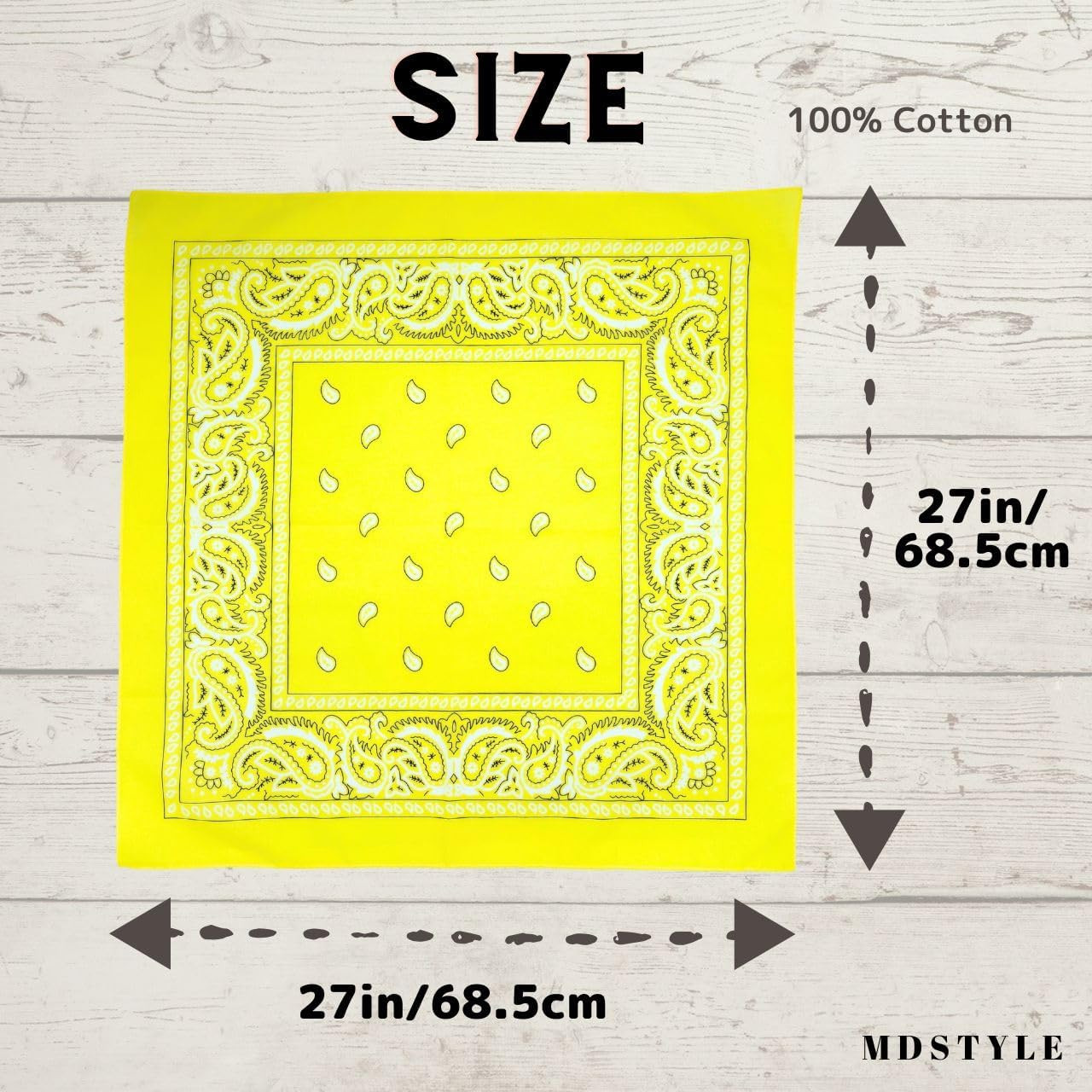 3 Pack Extra Large Bandanas 27” x 27” 100% Cotton for Men & Women Paisley Handke